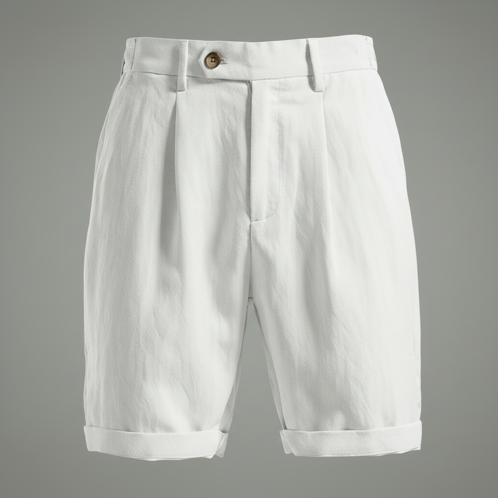 Men's Pleated Chino Shorts | Lightweight Casual Wear