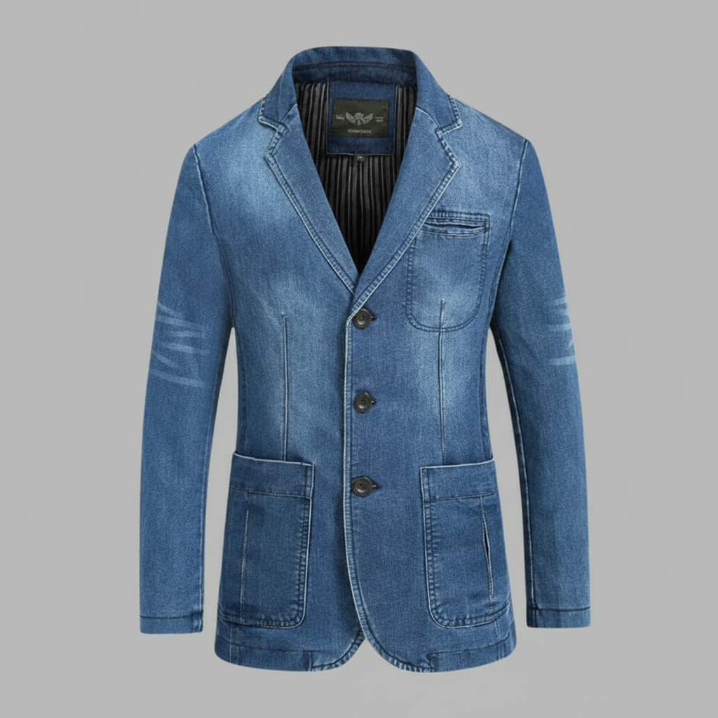 Men's Tailored Denim Blazer | Casual Stylish Jacket