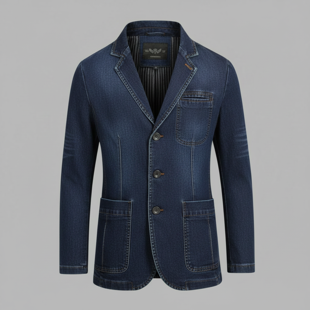 Men's Tailored Denim Blazer | Casual Stylish Jacket