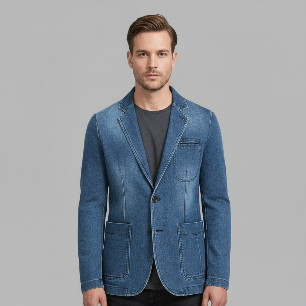 Men's Tailored Denim Blazer | Casual Stylish Jacket
