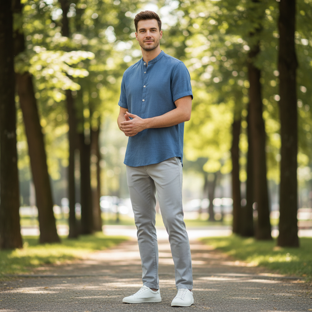 Capri Linen-Cotton Shirt | Men's Lightweight Breathable Shirt