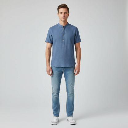 Capri Linen-Cotton Shirt | Men's Lightweight Breathable Shirt