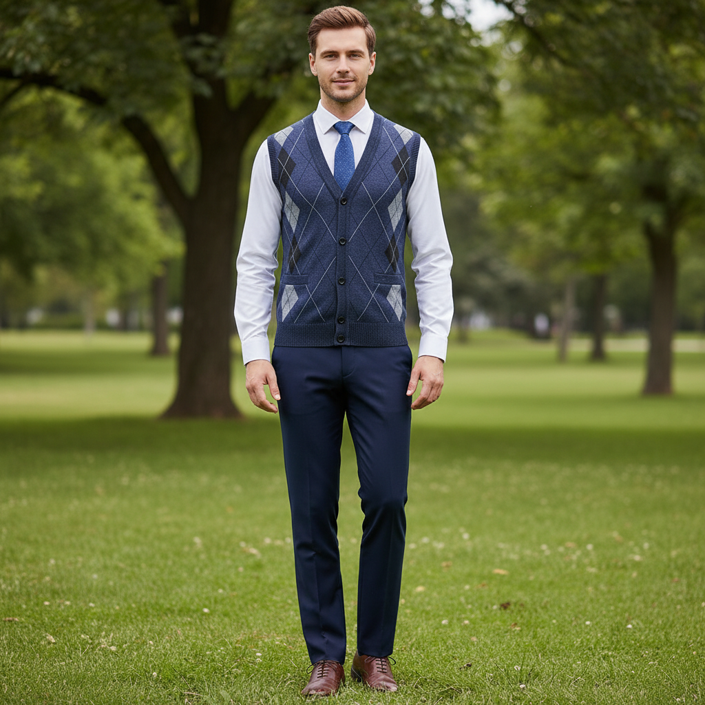 Diamond Knit Vest | Men's Sweater Vest in Tailored Fit