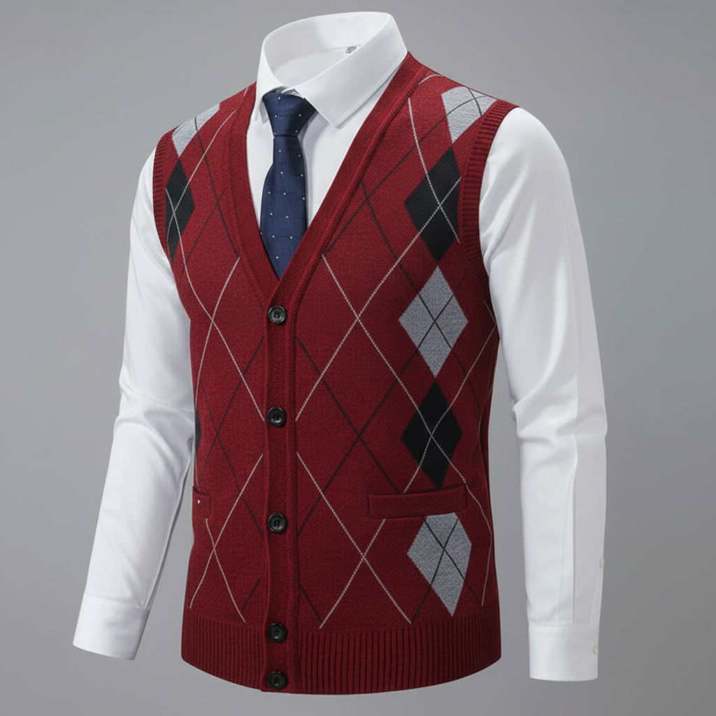 Diamond Knit Vest | Men's Sweater Vest in Tailored Fit