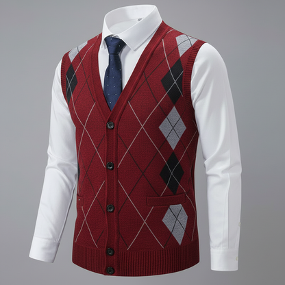Diamond Knit Vest | Men's Sweater Vest in Tailored Fit