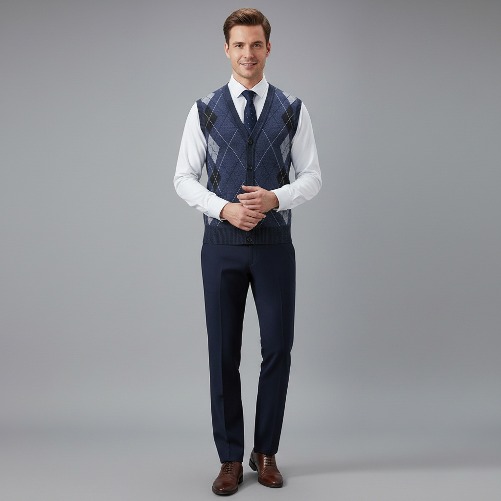 Diamond Knit Vest | Men's Sweater Vest in Tailored Fit