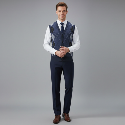 Diamond Knit Vest | Men's Sweater Vest in Tailored Fit