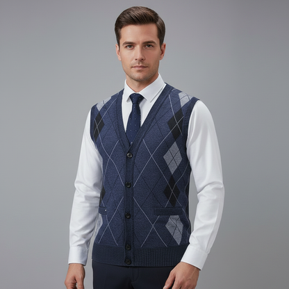Diamond Knit Vest | Men's Sweater Vest in Tailored Fit