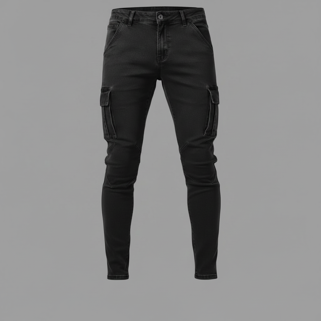 Men's Cargo Jeans | Multi-Pocket Durable Fit for All Seasons