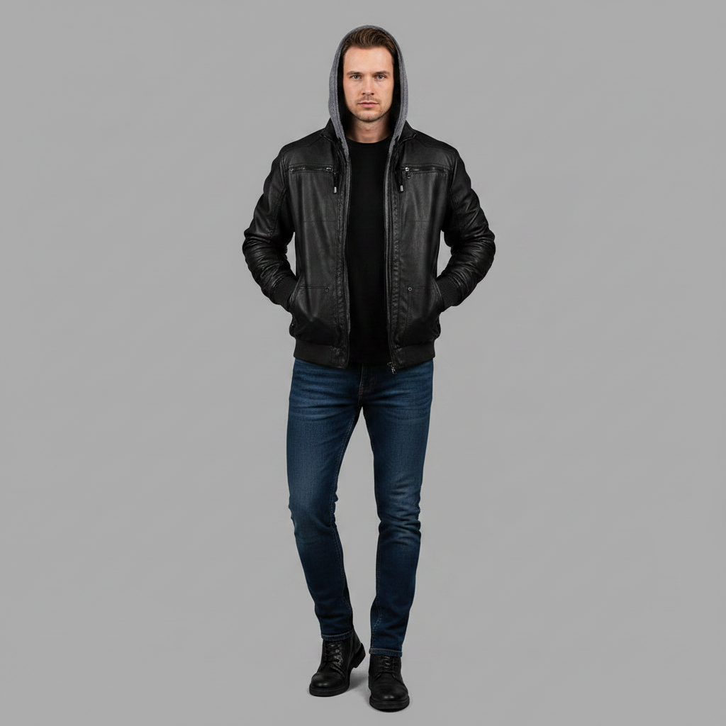 Men's Bomber Jacket with Hood | Men's Winter Jackets