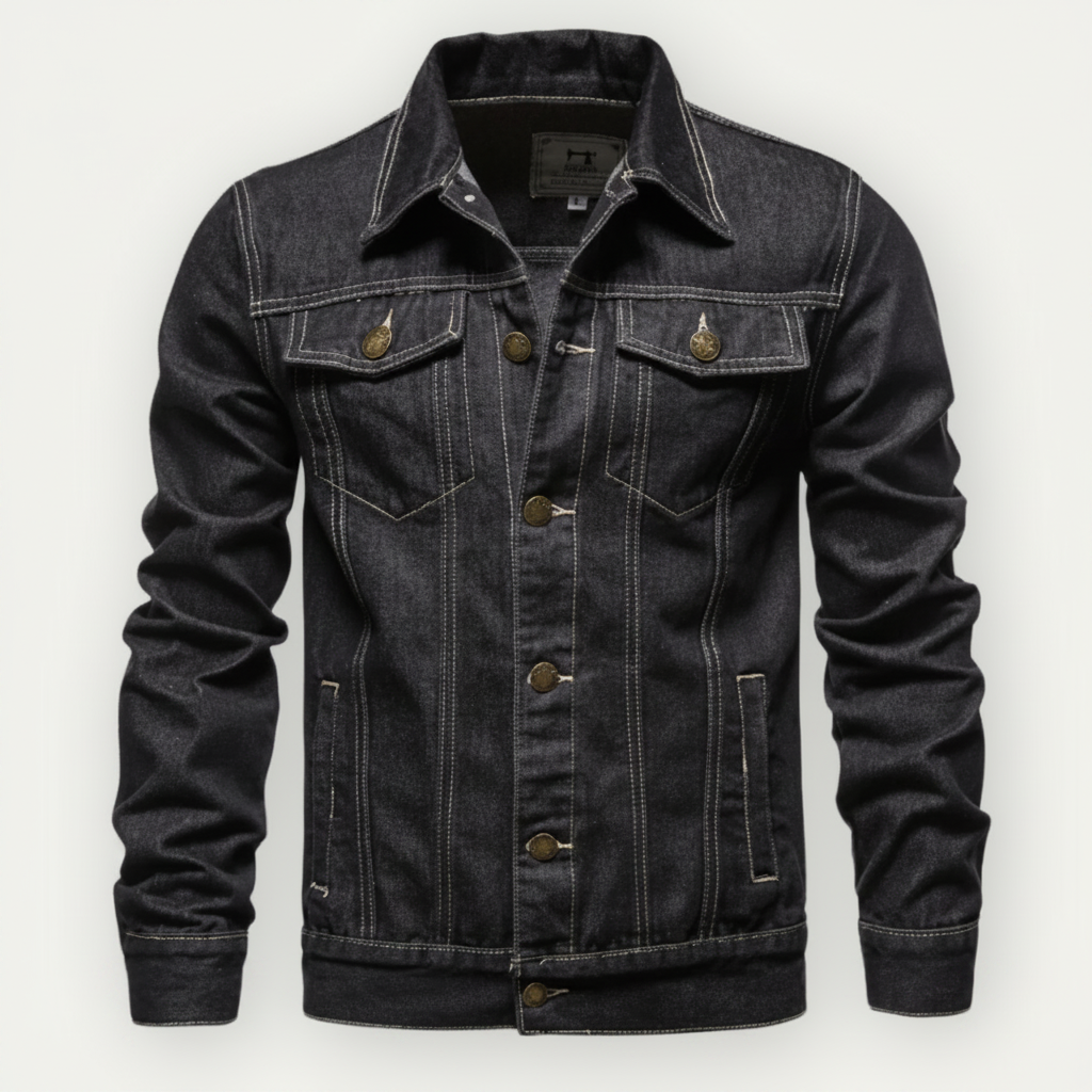 Men's Denim Jacket | Classic Trucker Cut Casual Outerwear