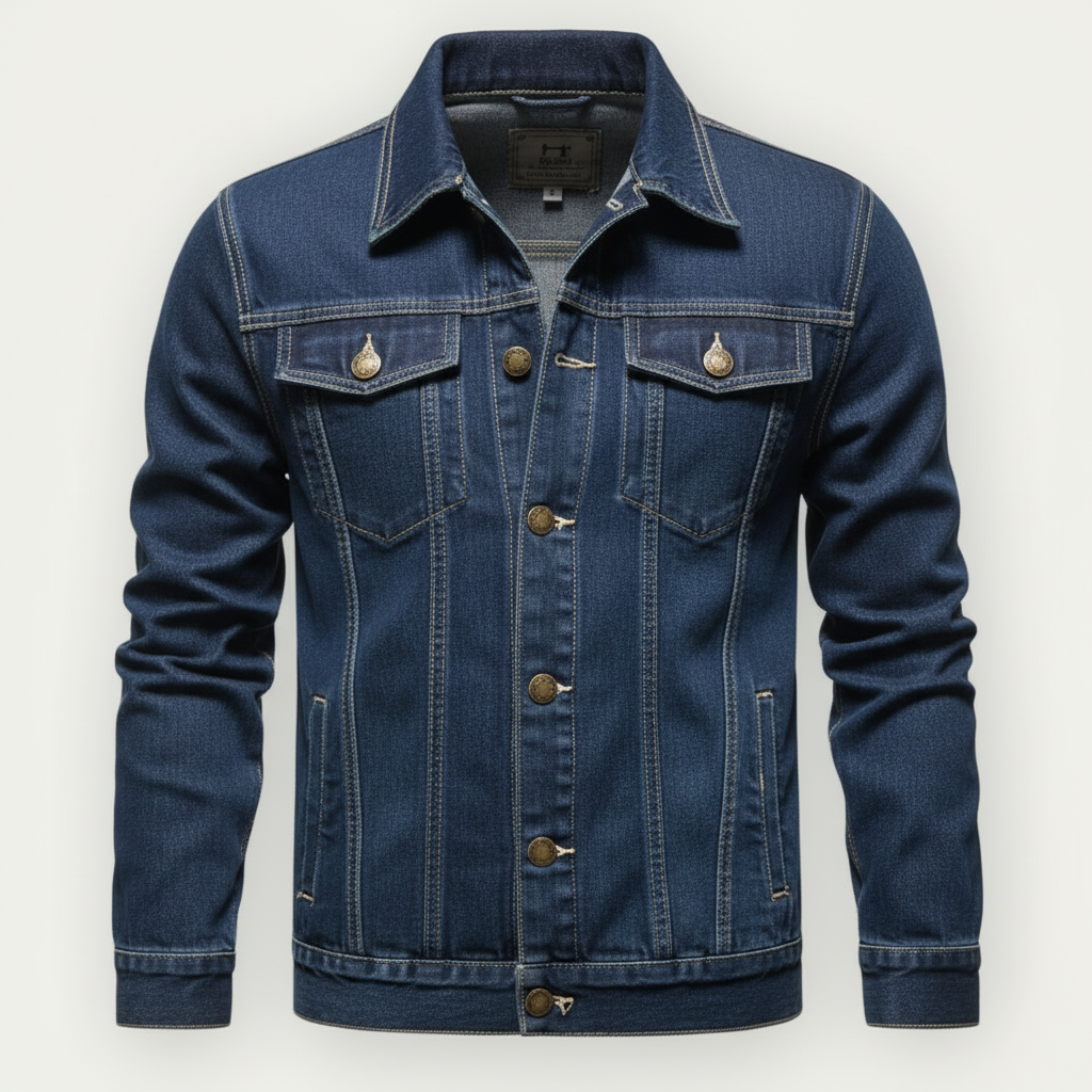 Men's Denim Jacket | Classic Trucker Cut Casual Outerwear