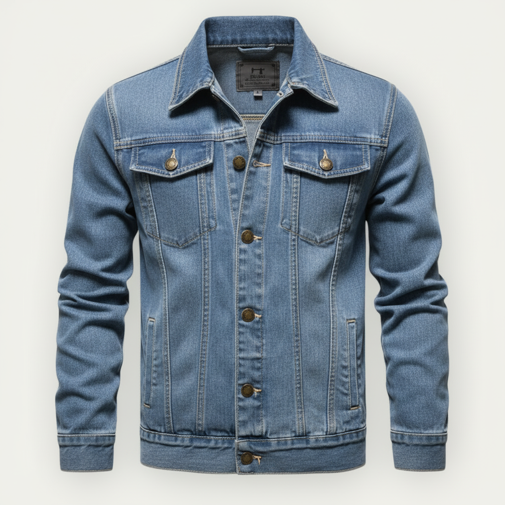 Men's Denim Jacket | Classic Trucker Cut Casual Outerwear
