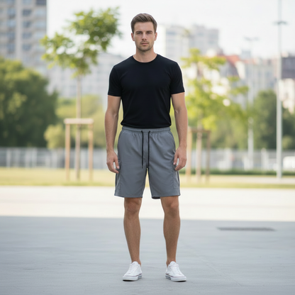 Men's Drawstring Cargo Shorts | Relaxed Fit Above Knee
