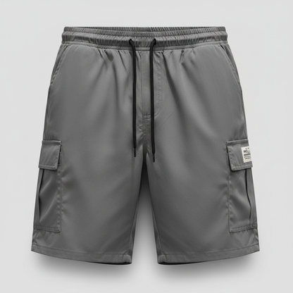 Men's Drawstring Cargo Shorts | Relaxed Fit Above Knee