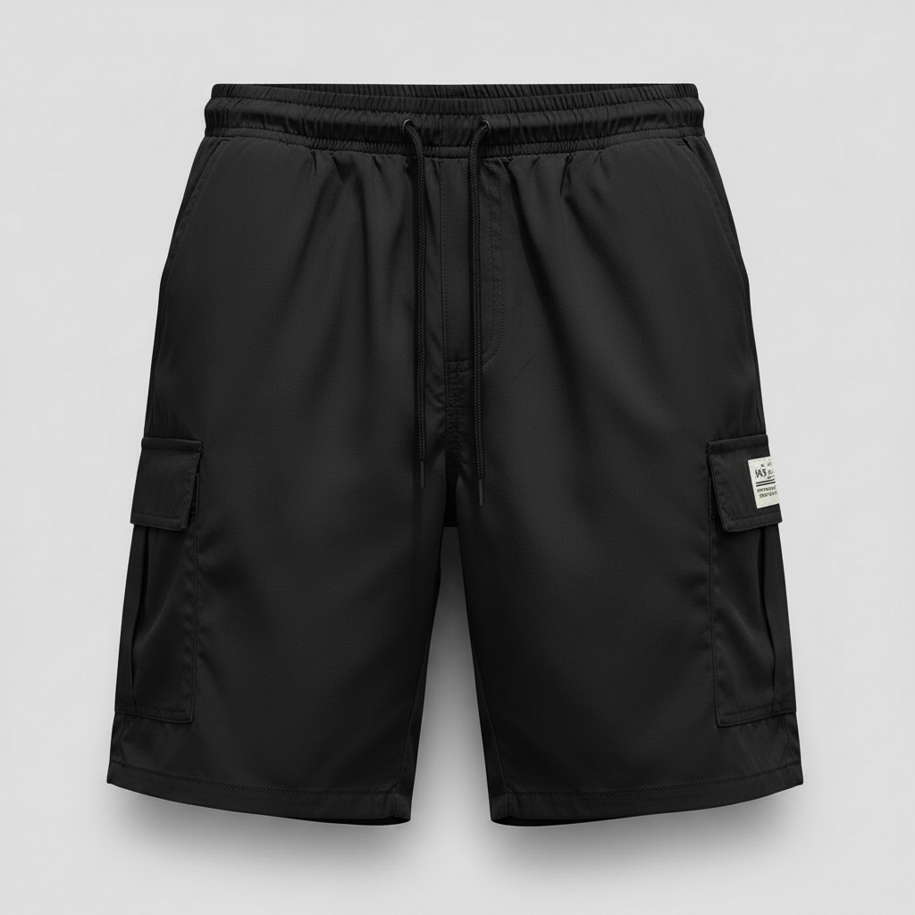 Men's Drawstring Cargo Shorts | Relaxed Fit Above Knee