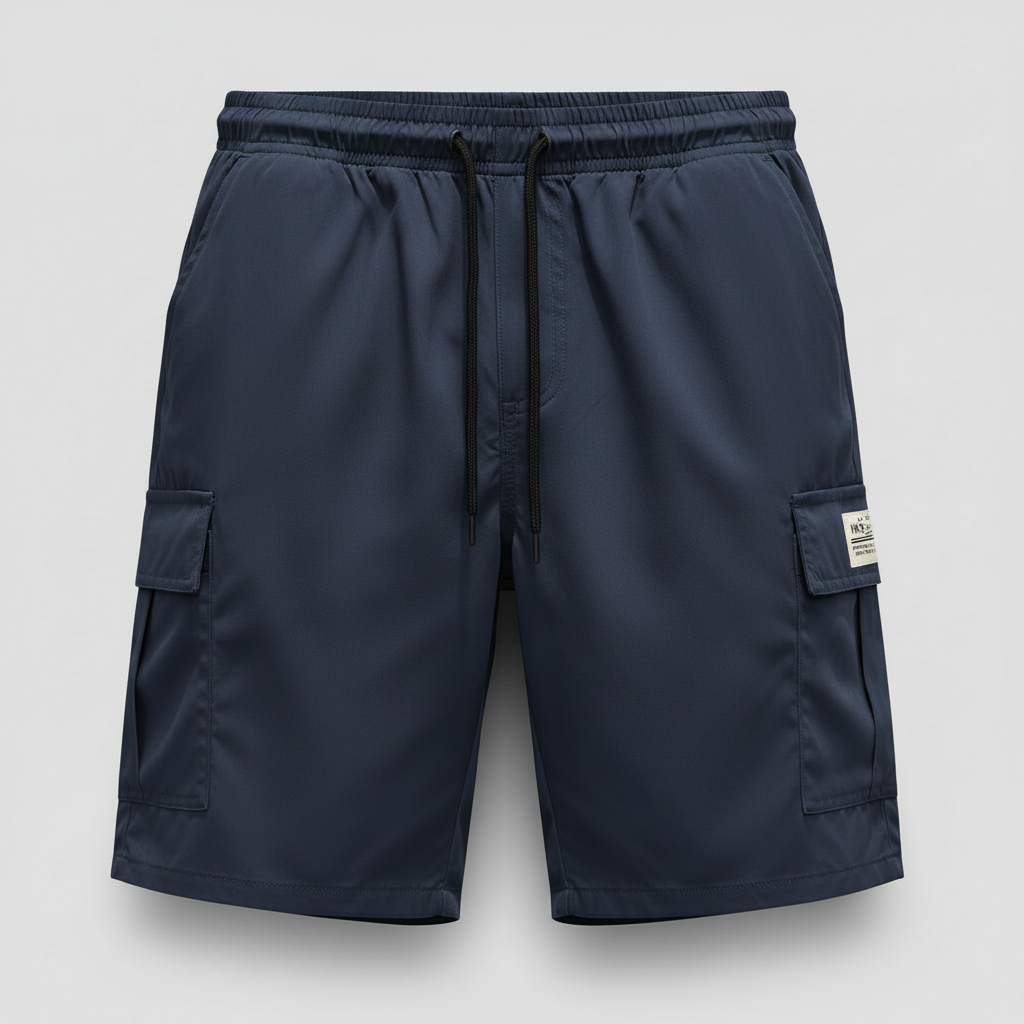 Men's Drawstring Cargo Shorts | Relaxed Fit Above Knee