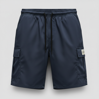 Men's Drawstring Cargo Shorts | Relaxed Fit Above Knee