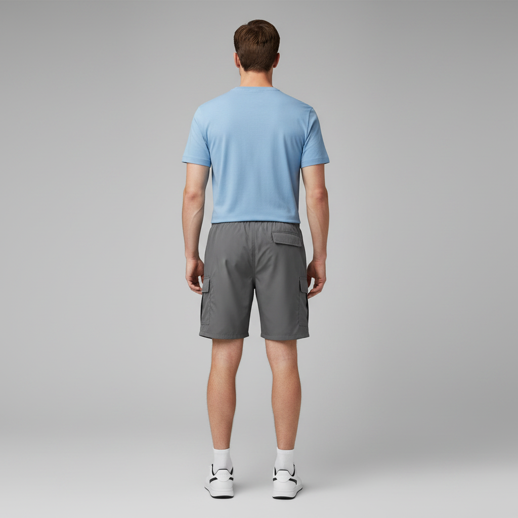 Men's Drawstring Cargo Shorts | Relaxed Fit Above Knee