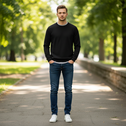 Men's Lightweight Knit Crew Neck Sweater | Casual Fashion