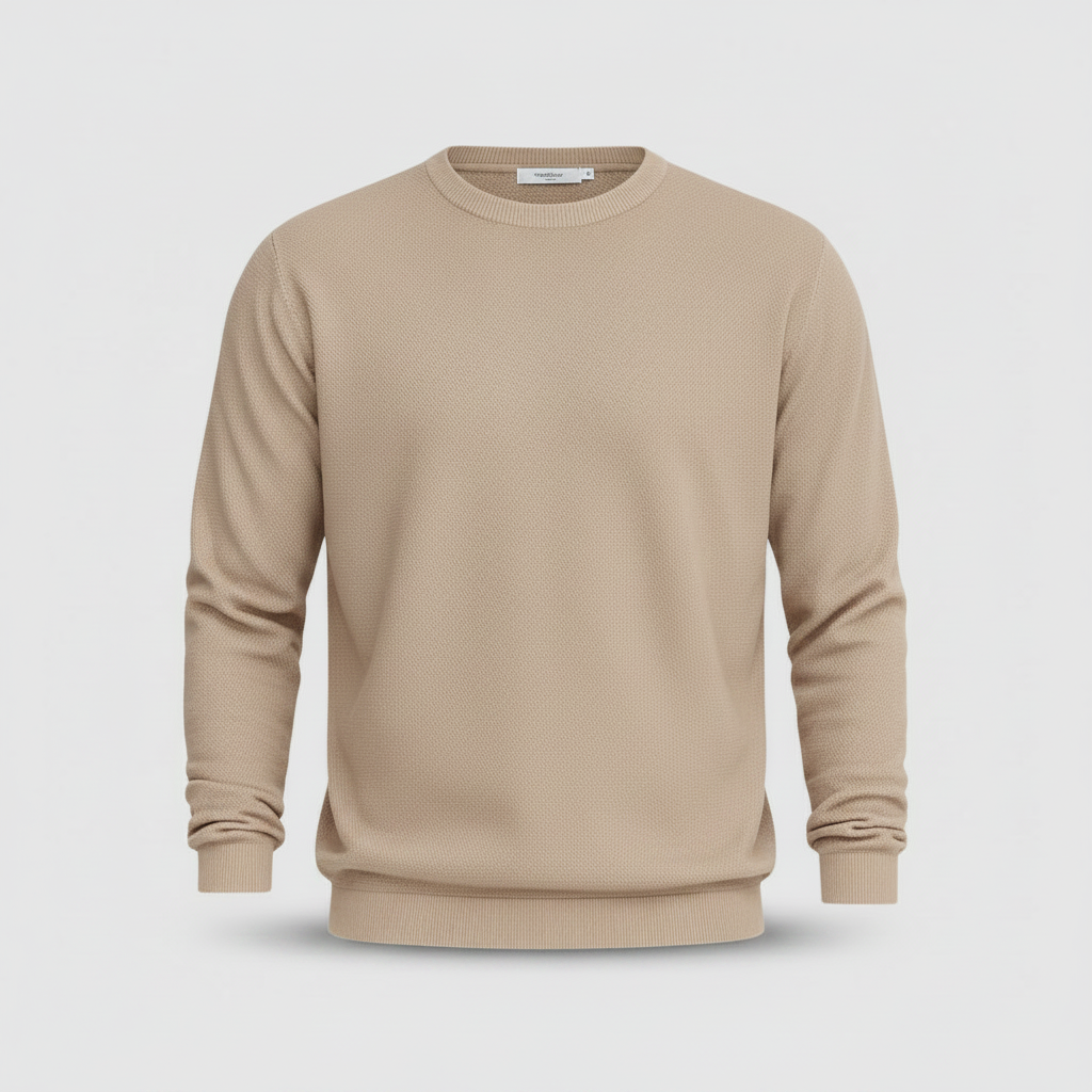 Men's Lightweight Knit Crew Neck Sweater | Casual Fashion