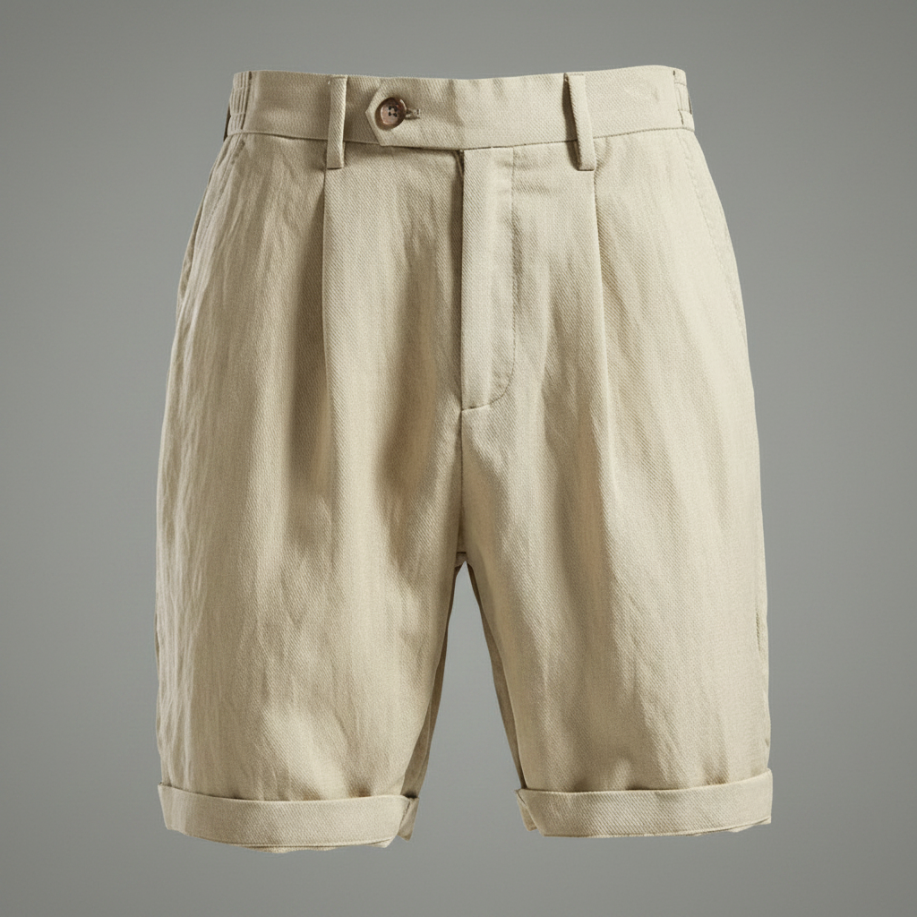 Men's Pleated Chino Shorts | Lightweight Casual Wear