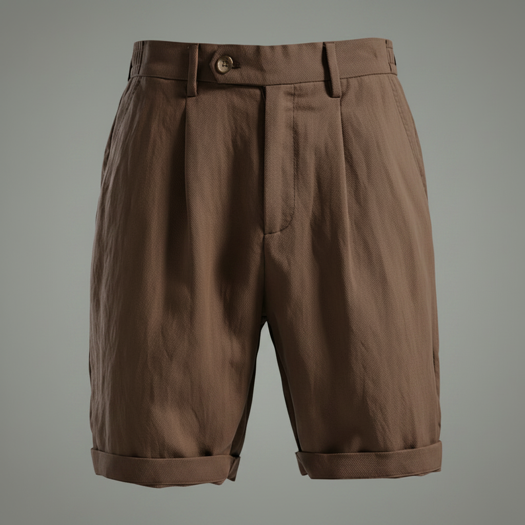 Men's Pleated Chino Shorts | Lightweight Casual Wear
