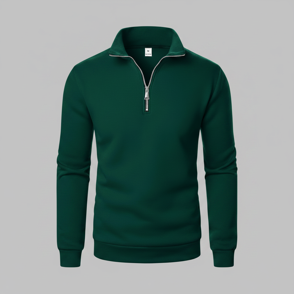 Men's Quarter-Zip Sweatshirt with Stand Collar | Men's Sweatshirt