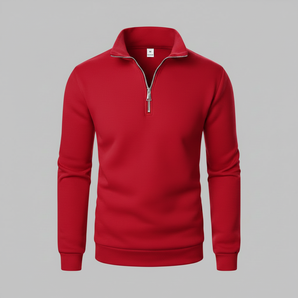 Men's Quarter-Zip Sweatshirt with Stand Collar | Men's Sweatshirt