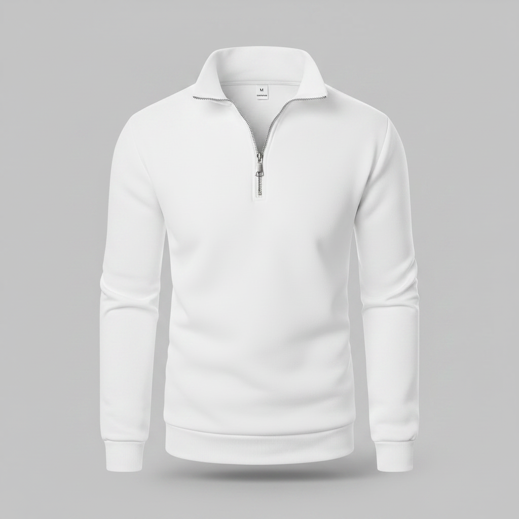 Men's Quarter-Zip Sweatshirt with Stand Collar | Men's Sweatshirt