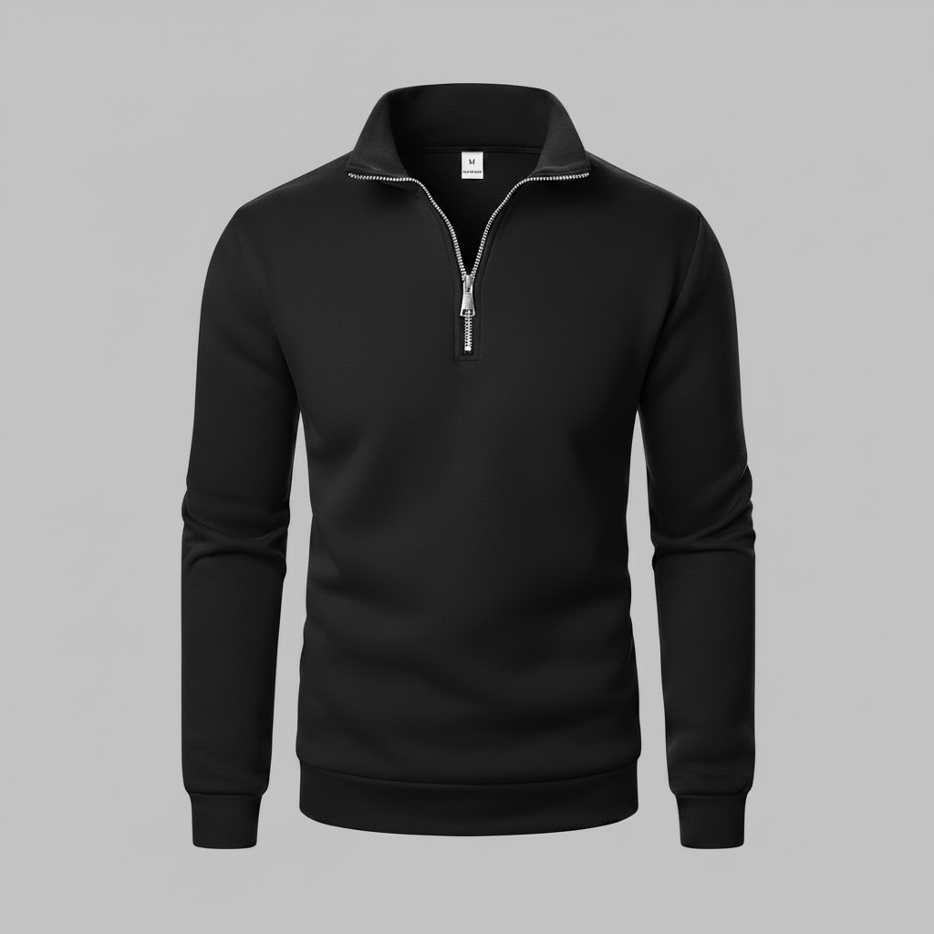 Men's Quarter-Zip Sweatshirt with Stand Collar | Men's Sweatshirt