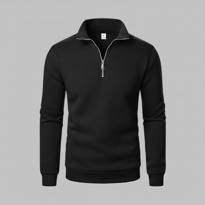 Men's Quarter-Zip Sweatshirt with Stand Collar | Men's Sweatshirt