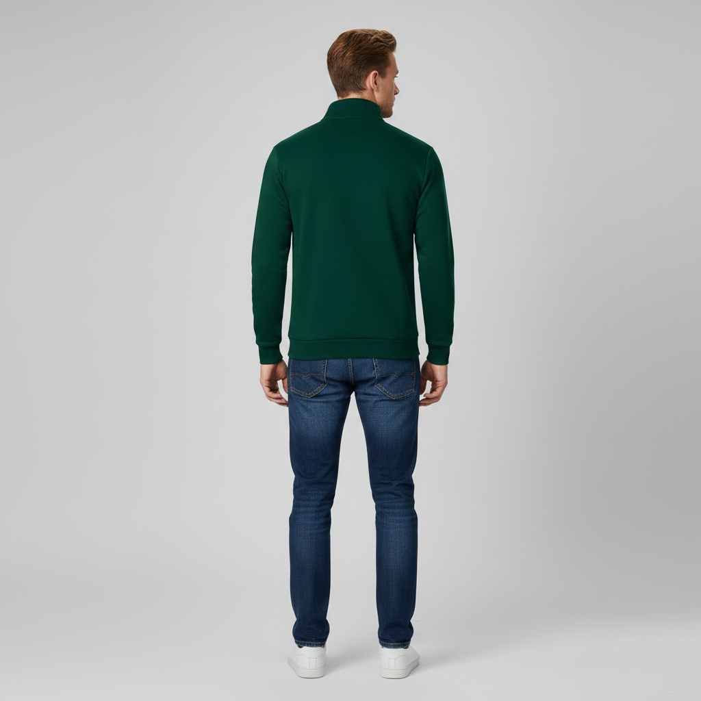 Men's Quarter-Zip Sweatshirt with Stand Collar | Men's Sweatshirt