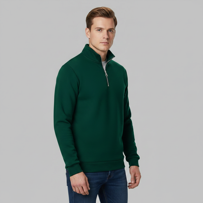 Men's Quarter-Zip Sweatshirt with Stand Collar | Men's Sweatshirt