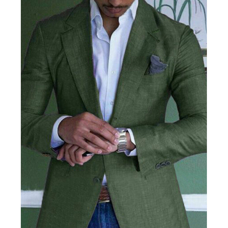 Business woven blazer - Green