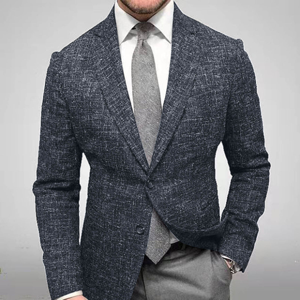 Business woven blazer - Black