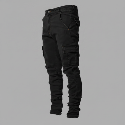 Men's Slim-Fit Stretch Denim Cargo Pants | Cargo Pants