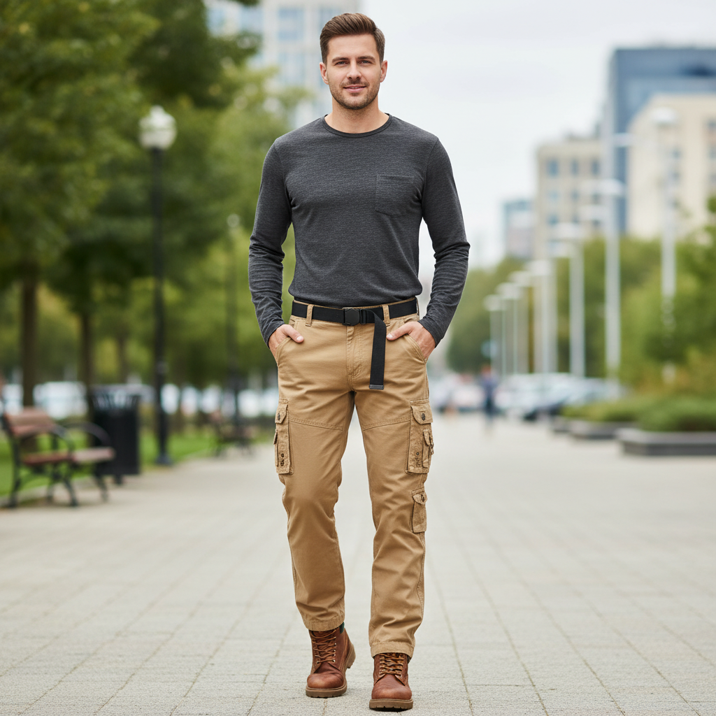 Men's Relaxed Fit Cargo Trousers | Men's Cargo Pants