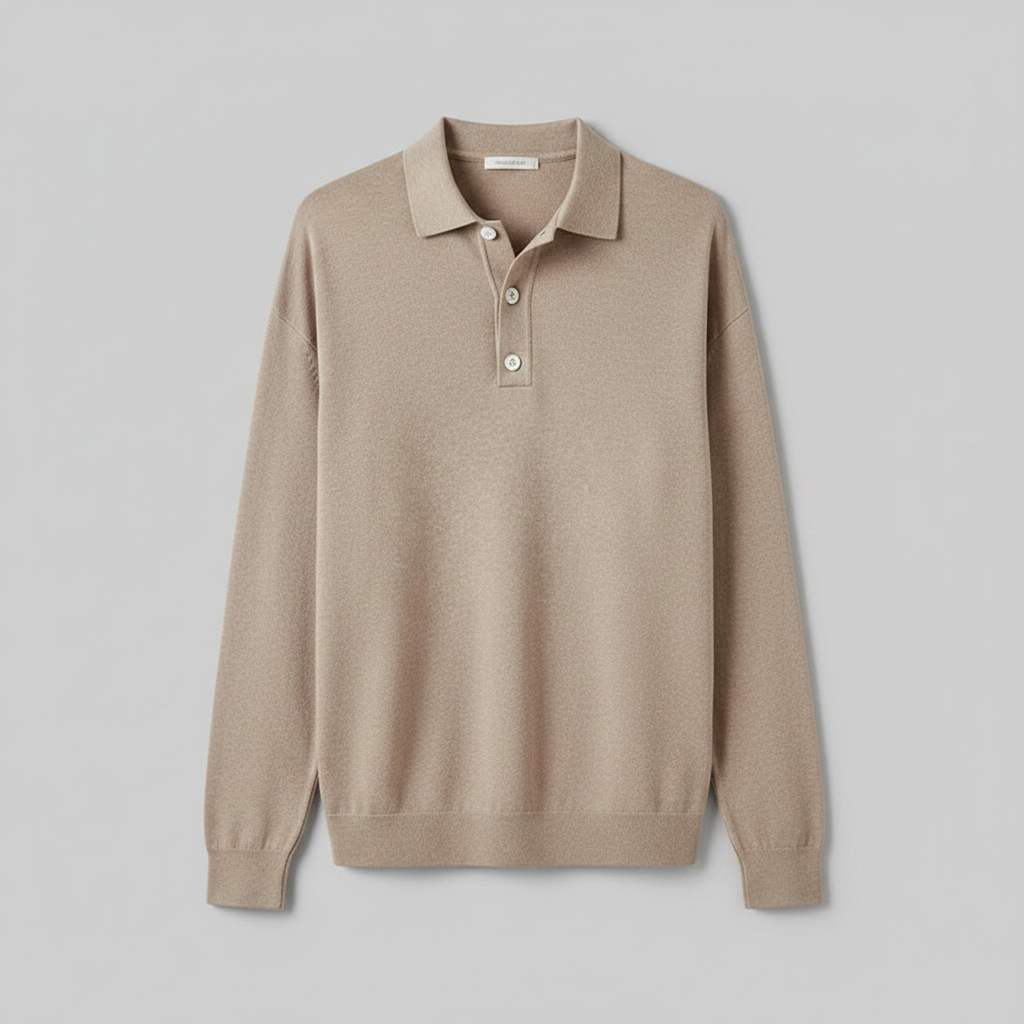Men's Classic Long Sleeve Polo Shirt | Casual Polo Shirts