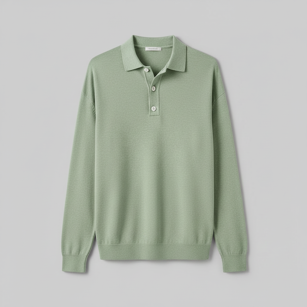 Men's Classic Long Sleeve Polo Shirt | Casual Polo Shirts