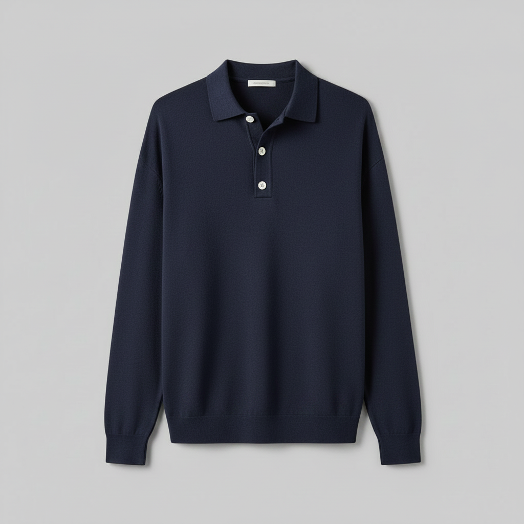 Men's Classic Long Sleeve Polo Shirt | Casual Polo Shirts