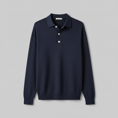 Men's Classic Long Sleeve Polo Shirt | Casual Polo Shirts