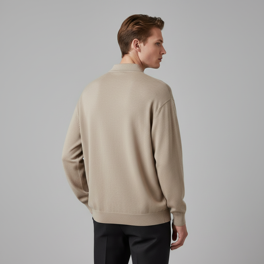 Men's Classic Long Sleeve Polo Shirt | Casual Polo Shirts