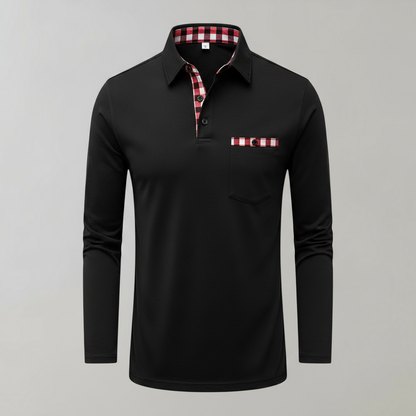 Men's Long Sleeve Polo | Classic Fit Polo Shirt