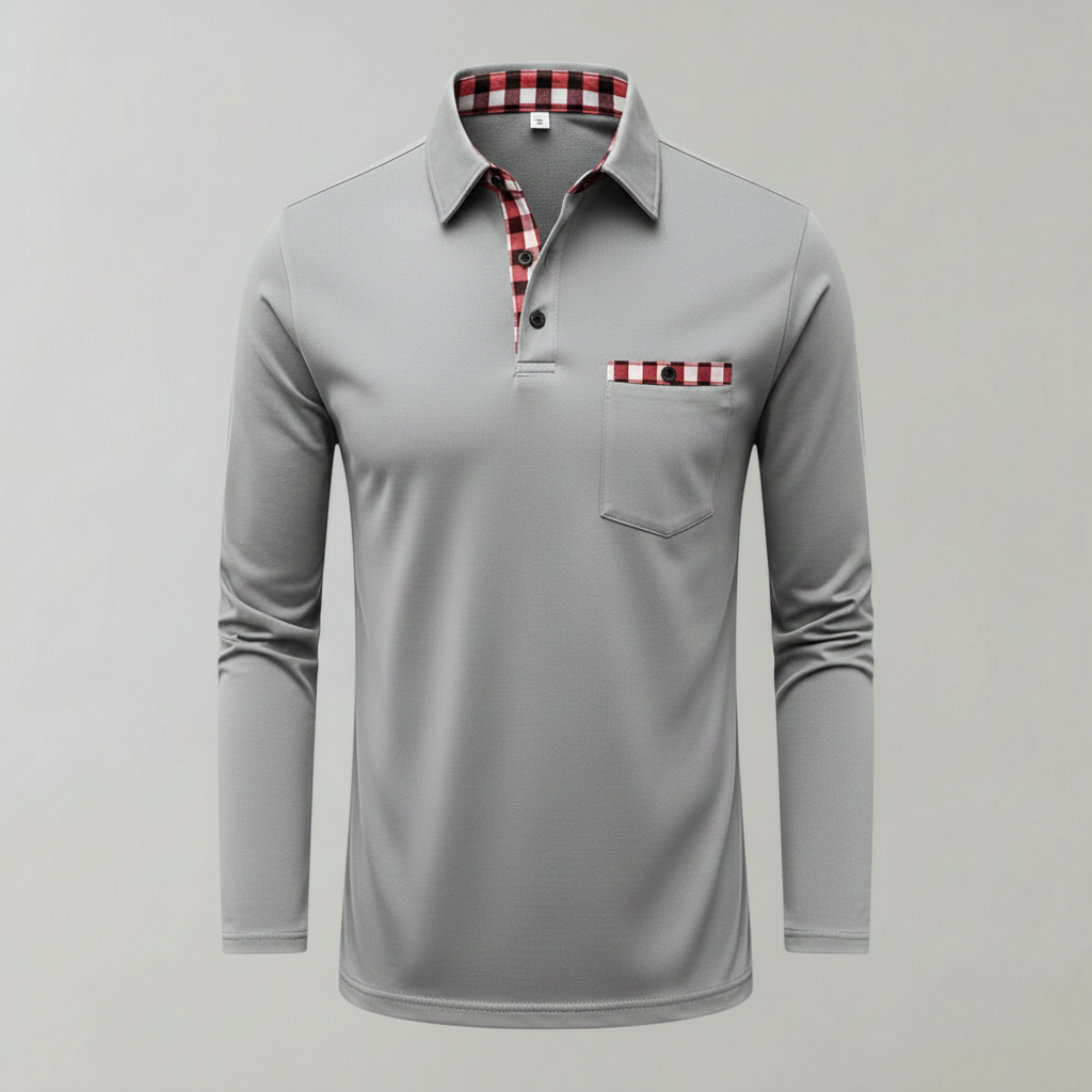 Men's Long Sleeve Polo | Classic Fit Polo Shirt