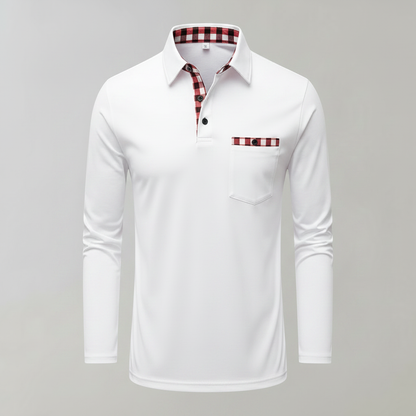 Men's Long Sleeve Polo | Classic Fit Polo Shirt