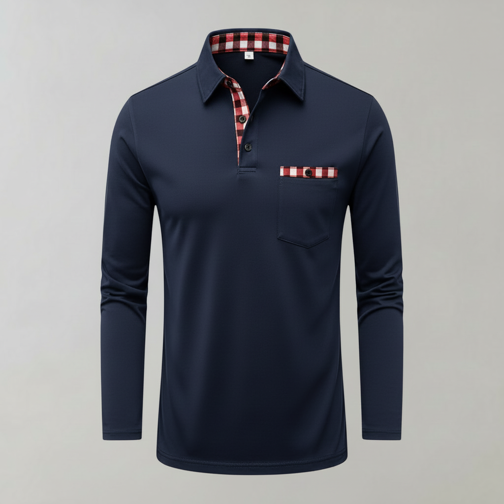 Men's Long Sleeve Polo | Classic Fit Polo Shirt