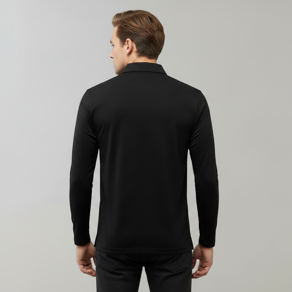 Men's Long Sleeve Polo | Classic Fit Polo Shirt
