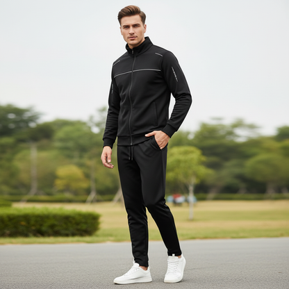 Men's Tracksuit Set | Polyester Jacket and Pants