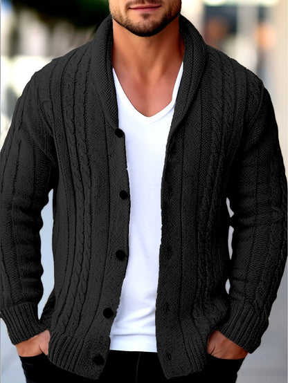 Elevated enduring fluid cardigan - Black